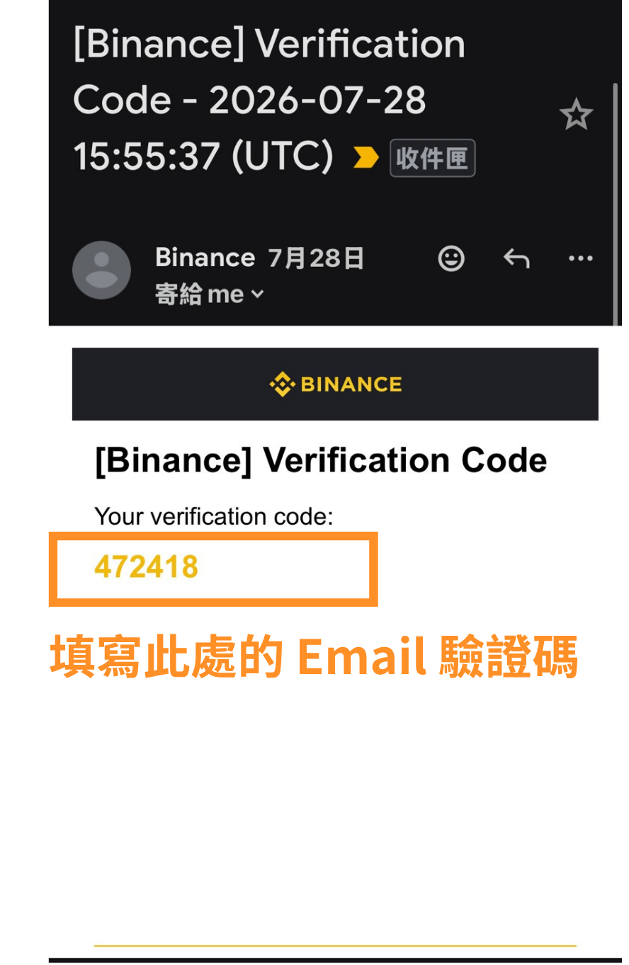 填寫此處的 Email 驗證碼